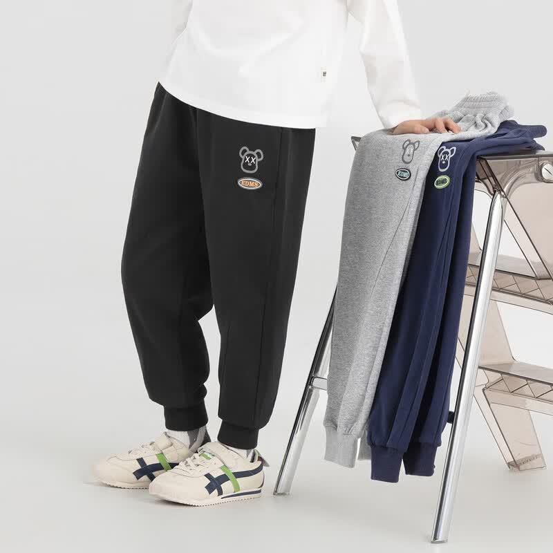 Boys' Fun Bear Print Jogger Sweatpants