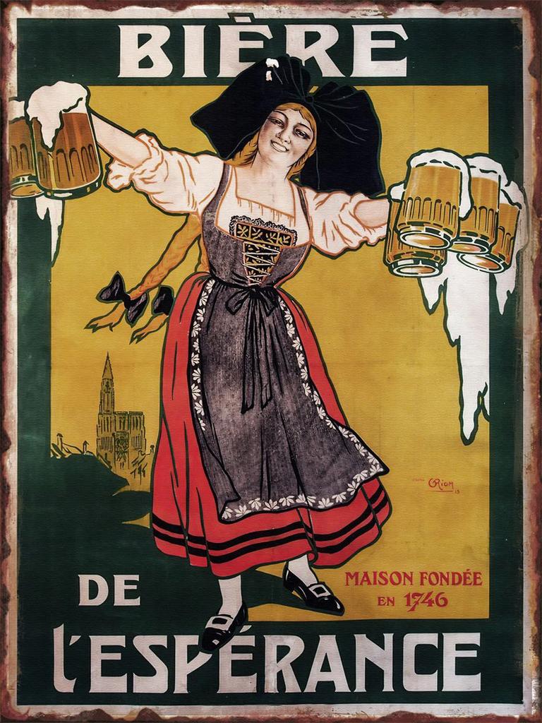 Vintage Beer Metal Tin Sign Poster for Bar Club Kitchen Wall Decoration Beverage Shop Pla x