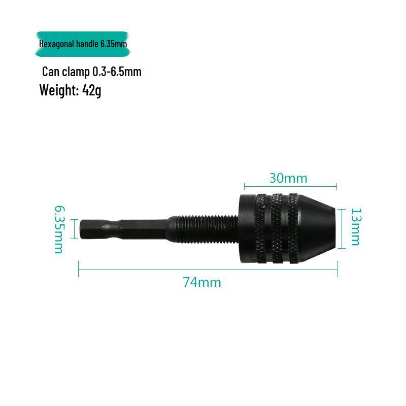 Self-Centering Electric Grinder Chuck with Three-Jaw Twist Drill Bits