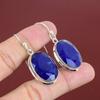 Faceted Blue Sapphire Earring 925 Sterling Silver Earring Gemstone Earrings Blue Sapphire Handmade Jewelry Antique Drop Earring Gift For Mom
