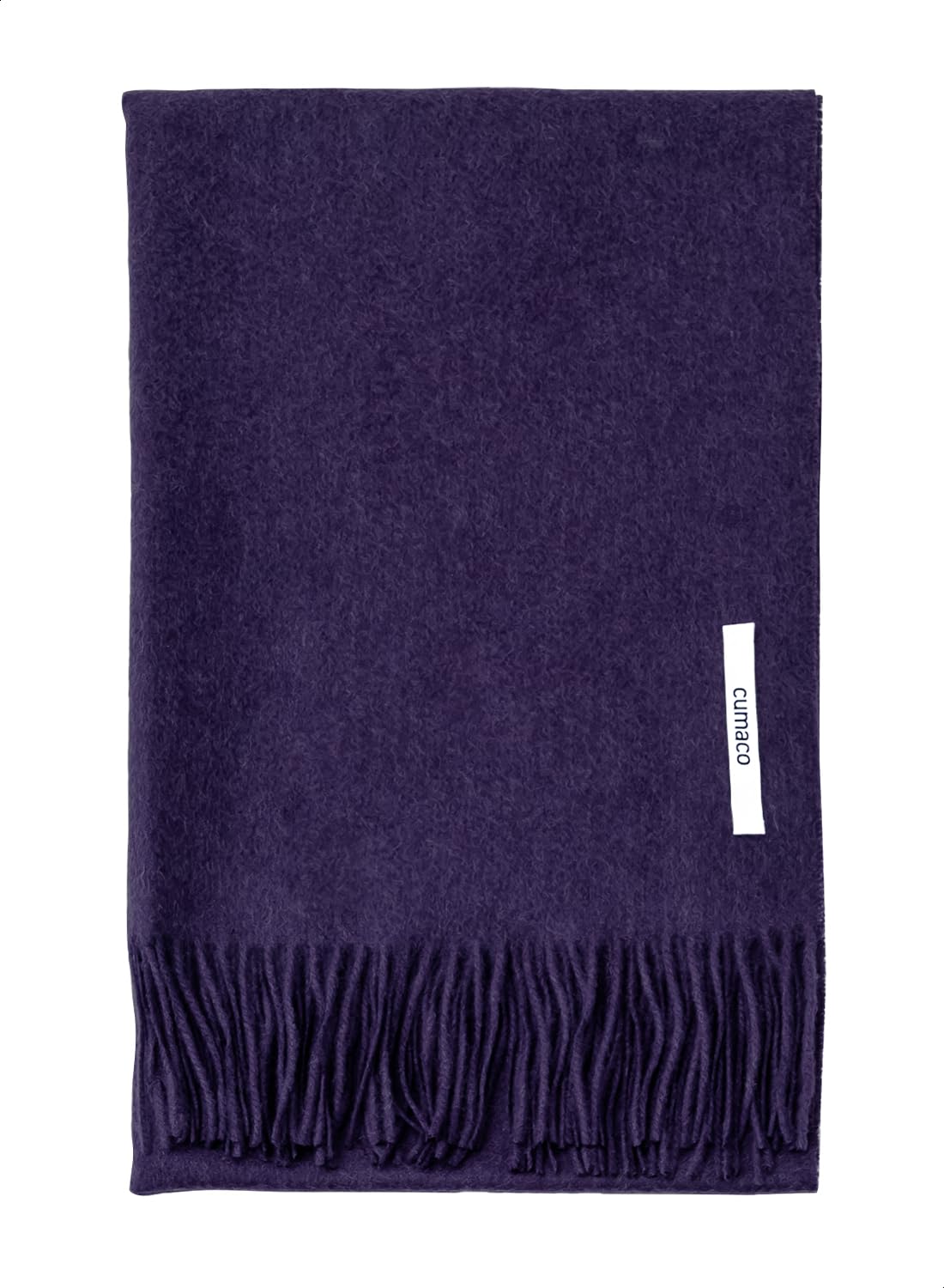 

Dark Violet Cashmere Solid Large Thick Brand [cumaco] 21. 100% Stole, Color, Scarf, Unisex, Name, Gift, Purple, C-A0012B-0805