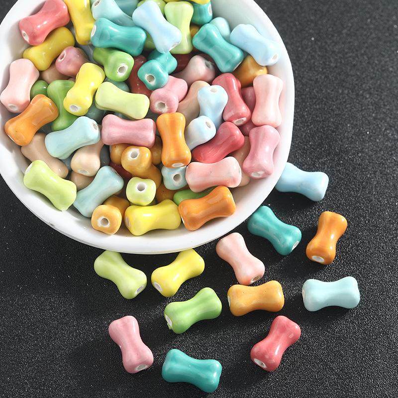 Colored Ceramic Bone Beads for DIY Jewelry: Beading, Bracelets, Necklaces, Earrings Accessories