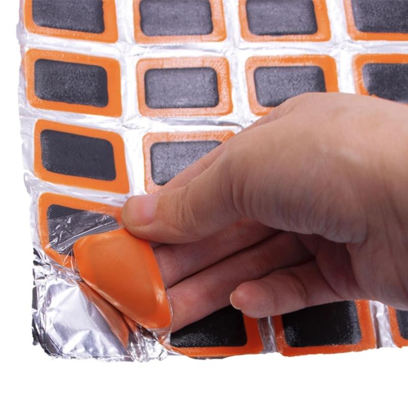 48pcs Bike & Motorcycle Tire Repair set Portable & Easy To Use Cold Patches Tool Efficient Tire Repair Patches for Bikes