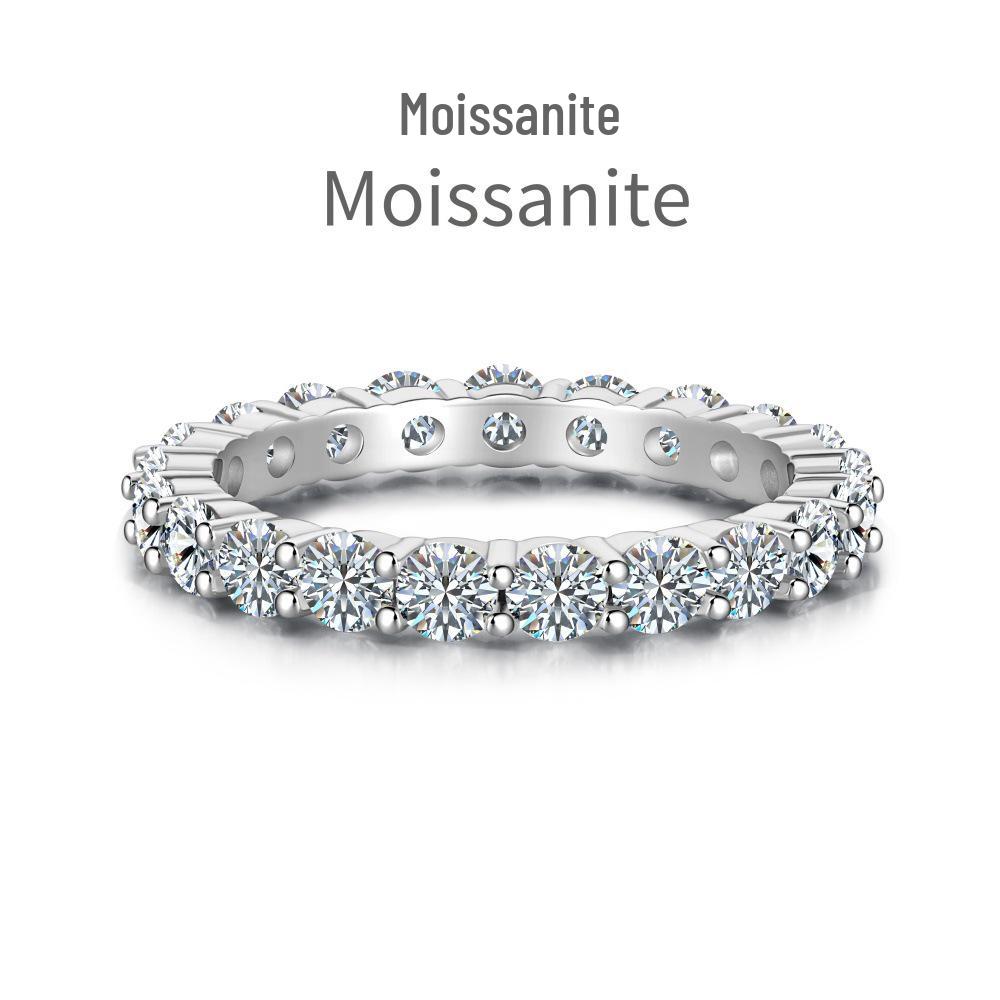 Moissanit S925 Sterling Silber Damenring - D Farbe, Super Glanz, Geometrisches Wassertropfen-Design, Ideal für Hochzeiten und Bankette