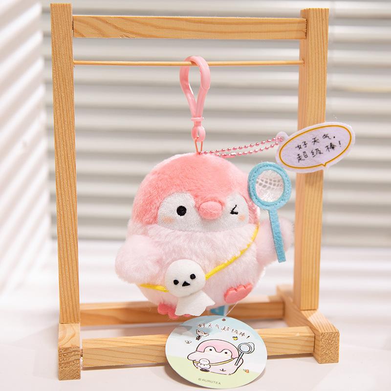 Cute Cartoon Penguin Plush Toy Keychain Soft Stuffed Animal Pendant Doll Accessory Birthday Gift For Kids