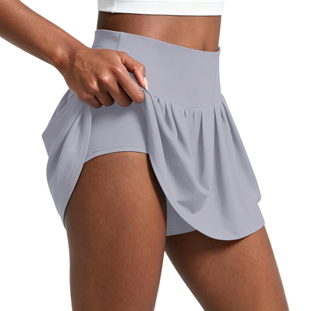Women's Pleated Athletic Skort with Built-In Shorts High Waist Comfortable Fit Suitable for Running Yoga Tennis and Casual Wear