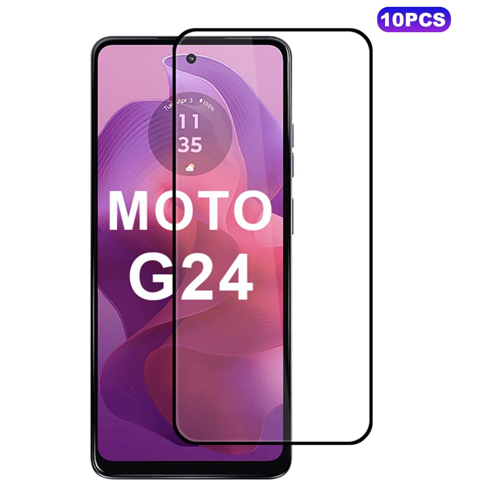 

10 шт. Для Motorola Moto G24 4G Захисне скло на весь екран Шовкографія Ультрапрозоре Type A