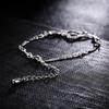Bracciale da Donna Semplice a Forma di Cuore Vuoto Elegante Catena da Mano All-match