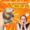 Screaming Groundhog Prank Ornament Plastic Steal Biscuit Sound Abstract Shape Funny Interactive Gag Gift for Office
