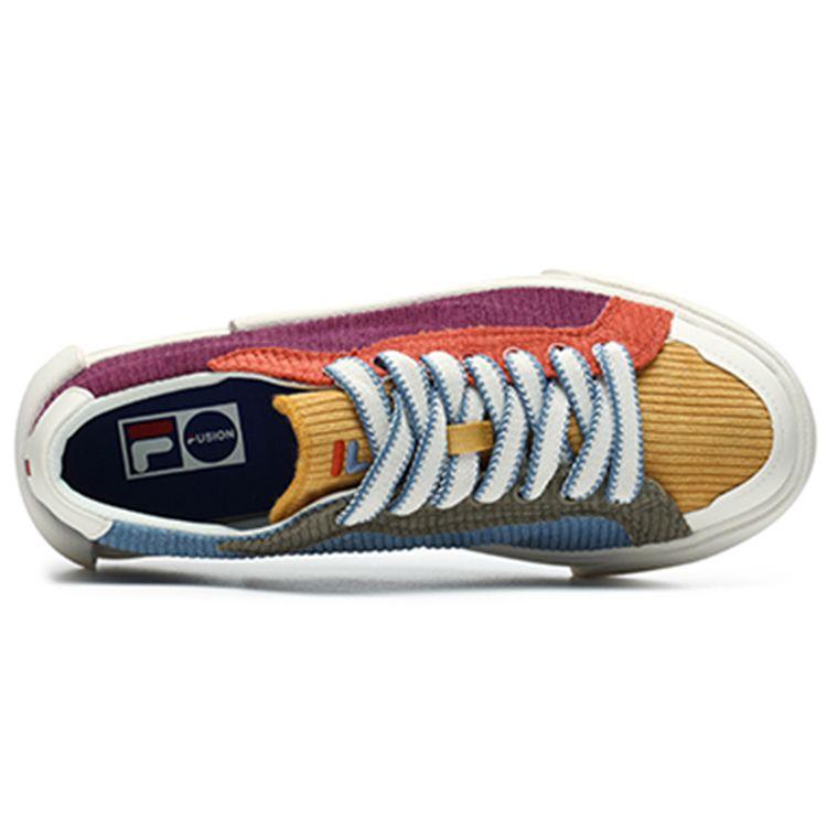 FILA Fusion Corduroy Fashion Trend Versatile Skate Shoes Men sneaker Purple T12M218204FQD