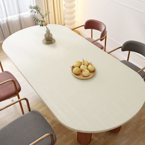 VEELIKE Wood Grain Wallpaper Stickers, Solid Milky White and Beige, 40cm x 3m, Waterproof, Heat-Resistant, Stain-Resistant, Oil-Resistant, Cupboard Co