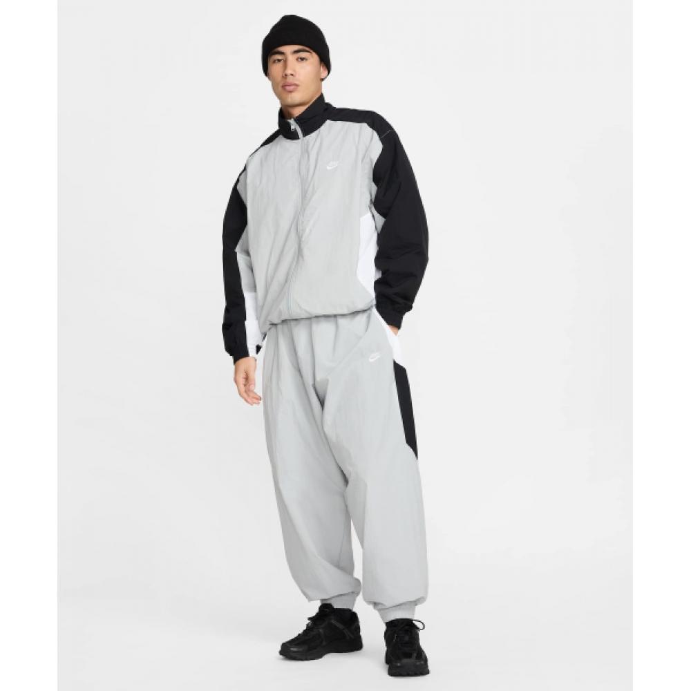 Nike Club Woven Track Pants M Light sMoke Gray White Black