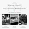 Car Sun Sunvisor Clip Holder for Sunglasses Clamp Design No Tools Needed Secure Grip Antislip Pad Large Capacity Organiz