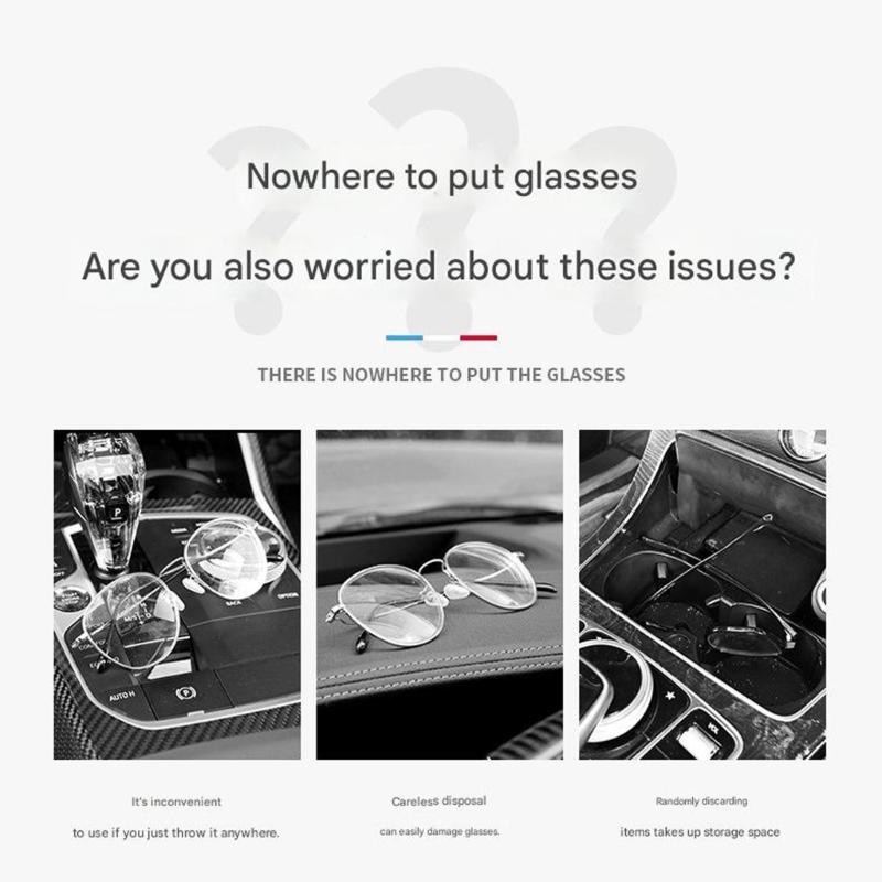 Car Sun Sunvisor Clip Holder for Sunglasses Clamp Design No Tools Needed Secure Grip Antislip Pad Large Capacity Organiz