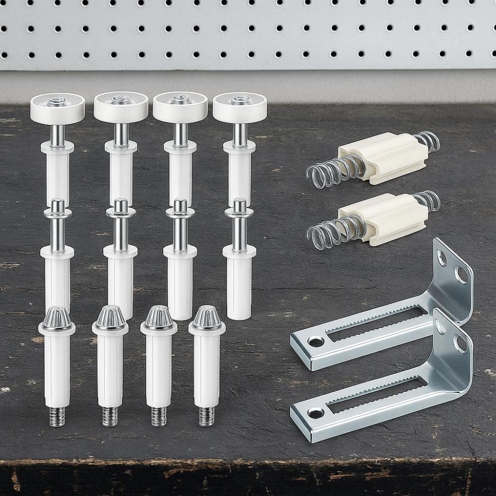 16PCS Bifold Door Top Pivot Easy To Adjust Durable Bifold Door Hardware Safe To Install Stainless Steel Bifold Door Repair