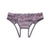 Dámské sexy krajkové spodní prádlo G-String s nízkým pasem, průhledné, rozkrokové tanga kalhotky