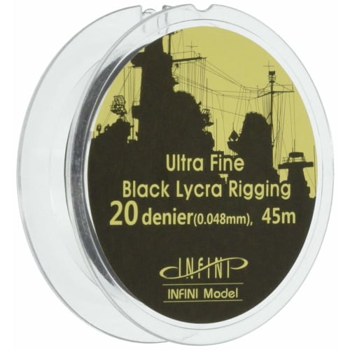Infinimodel Ultra Fine Rigging, 0.048mm Diameter, Black, Plastic Model Parts, IR0201