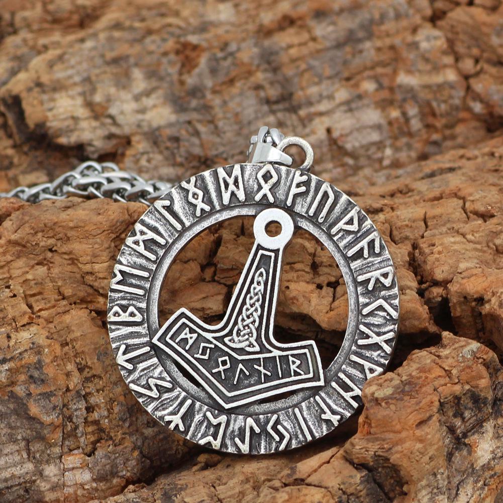 Nordic Viking Rune Pendant - Pirate Hammer Symbol Accessory