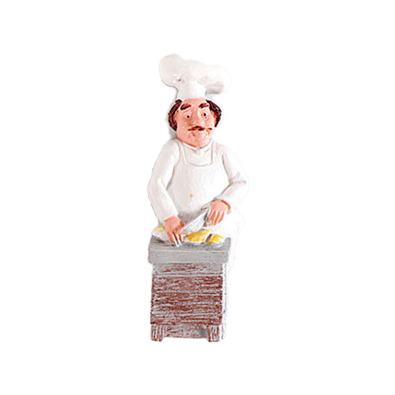 3D Resin Chef Cook Bread Refrigerator Magnet Fridge Home Kitchen Decoration Accessories Travel Souven