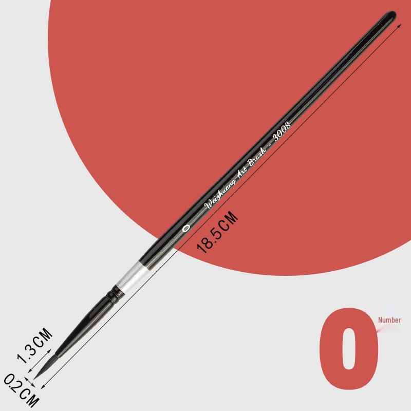 Red Round Head Watercolor Brush with Squirrel Imitation Nylon Hair for Adult Artists