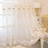 1PC NAPEARL French Luxury Lace Relief Embroidered Translucent Sheer Curtain 260cm Height Tulle for Living Room Bedroom Window Decoration Home Decor