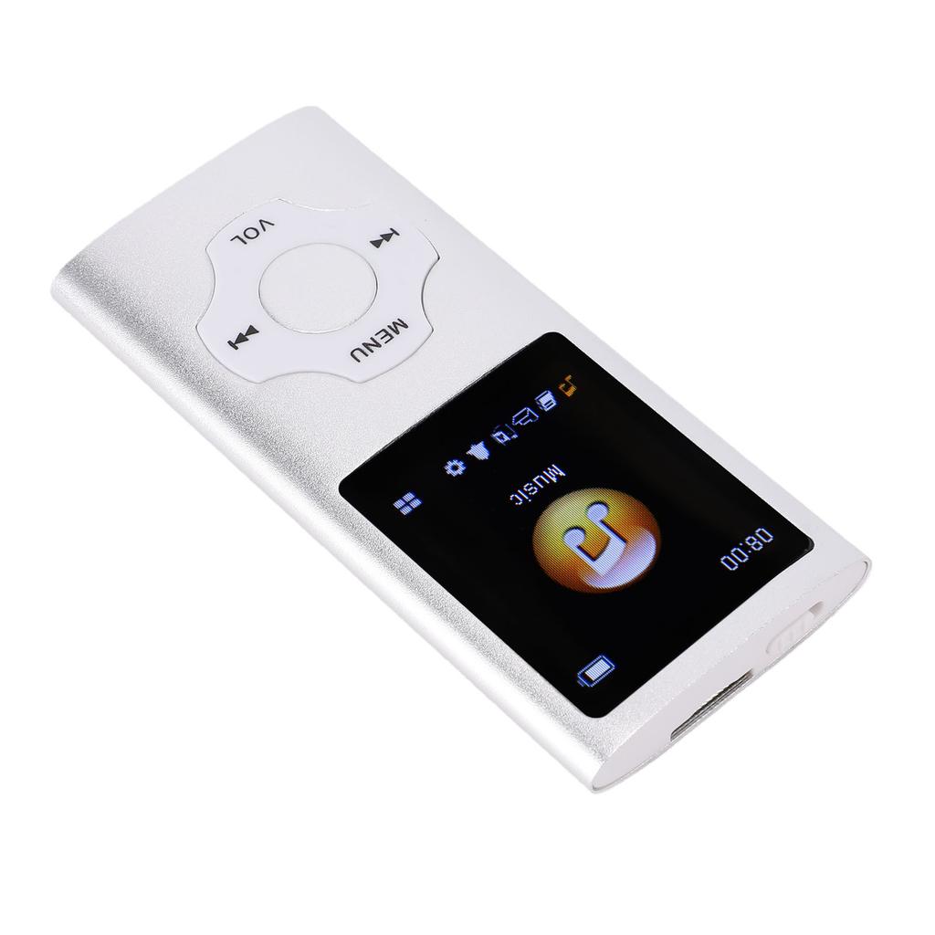 MP3 Player 1.8in LCD Screen Bluetooth 5.3 HiFi Lossless Music Player with FM E Book Reader Voice Record Headphones for