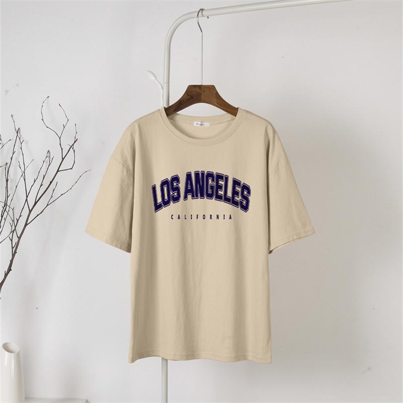 Shellsuning 2023, vară, cu mânecă scurtă, cu litere, tricouri cu imprimeu, la modă, tricouri pentru femei, ocazional, din bumbac, de bază, pentru femei.