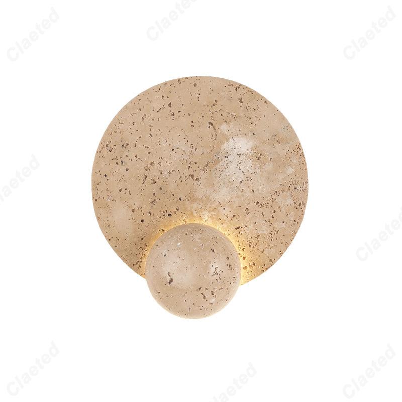 European LED Yellow Cave Stone Cream Wall Lamp Living Room Study Bedroom Bedside Atmosphere Decorative Lighting Lamps