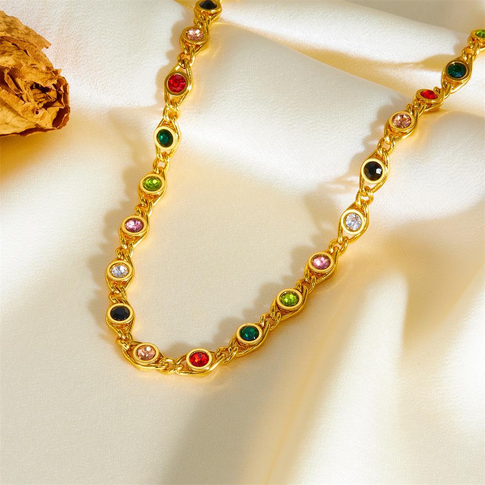 

Комплект цепочек на шею, браслет, легкое роскошное ожерелье высокого класса, женская цепочка на ключицу.