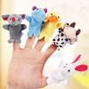 1/5/10Pcs/Lot Cartoon Animal Velvet Finger Puppet Children Toys Cute Kids Doll Plush Soft Toys Gift