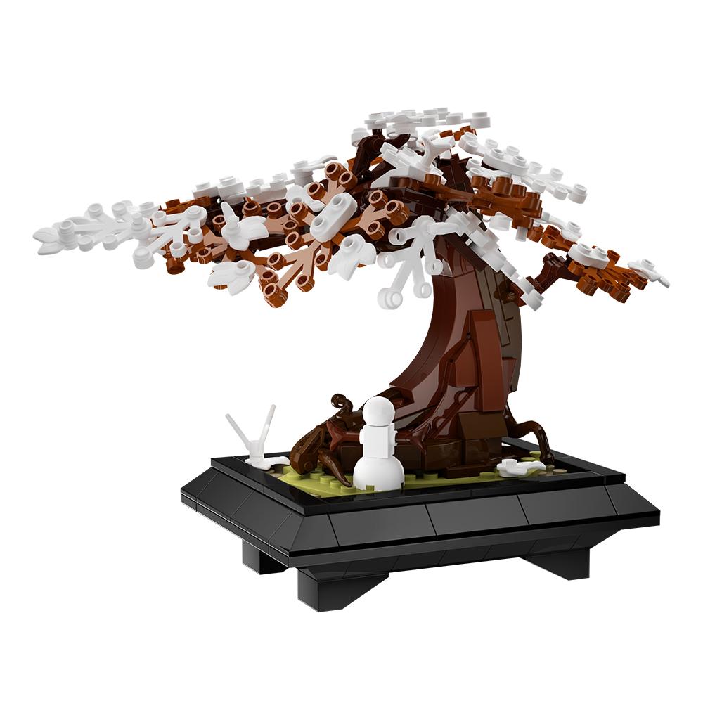 Gobricks MY OWN CREATION Four Season Bonsai Tree Blocks Miniature Decoration Building Blocks Bonsai Tree 4 In 1 Construction Brick Kits Playthings