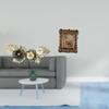 Nordic Metal Wall Art Sculpture with Hand Carved Floral Leaves Decorative Artwork for Dining Room