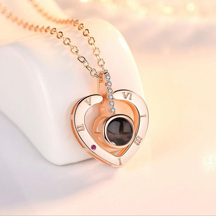 Titanium Steel Peach Heart Series Necklace Women Give Girlfriends Simple Light Luxury Temperament Necklace