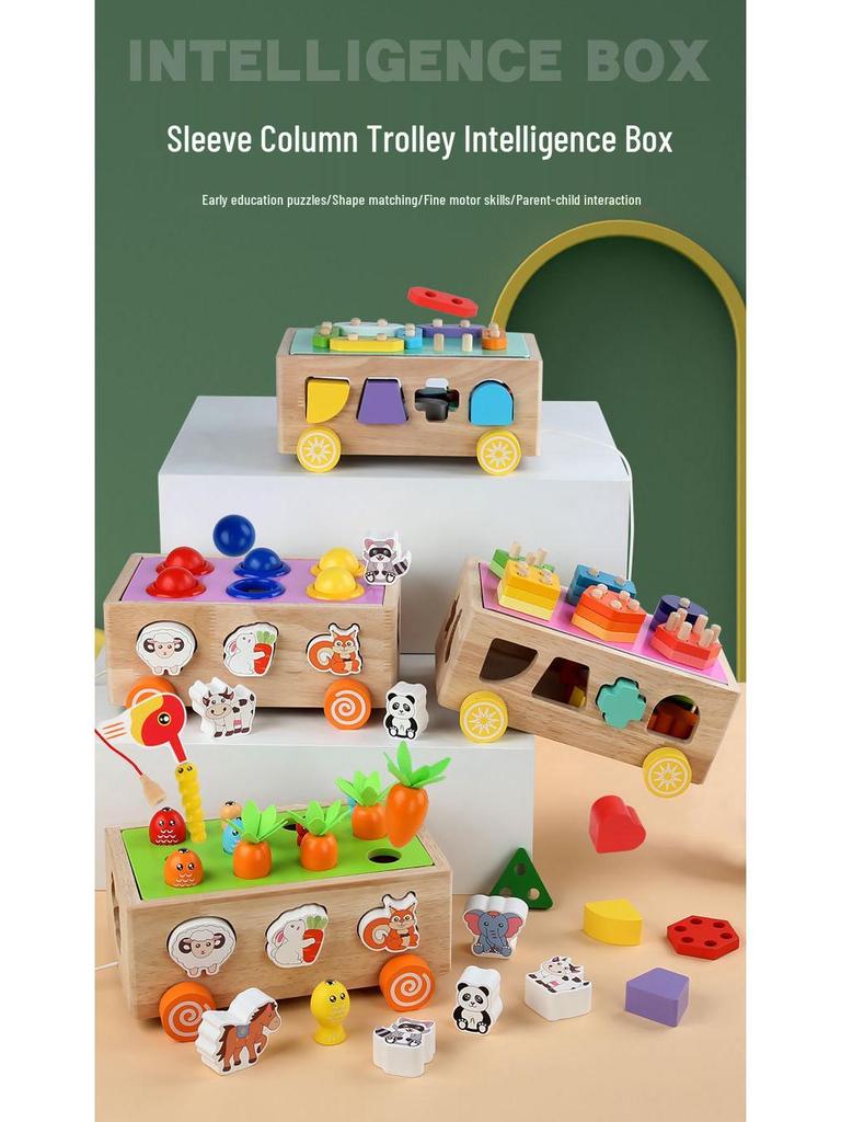 Farm Orchard Shape Building Blocks and Worm-Catching Toy Set for Kids