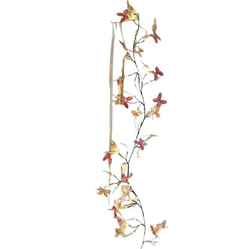 LED Schmetterling Rosenranken Lichter - Biegsame Feiertags Wanddekorationen