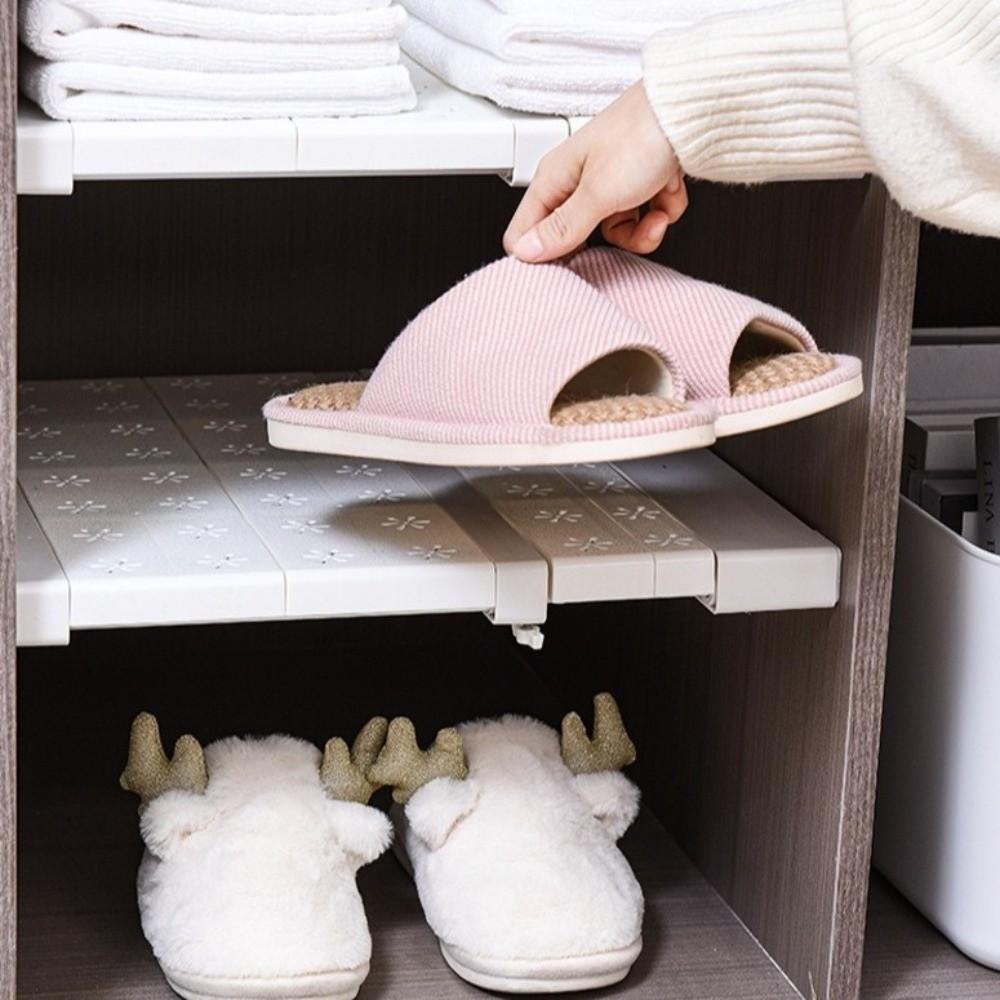 Stanzfreie Ausziehbare Schichtenplatte Wandmontierte Schrankteiler Kleiderschrank Aufbewahrungsregal Schlafzimmer