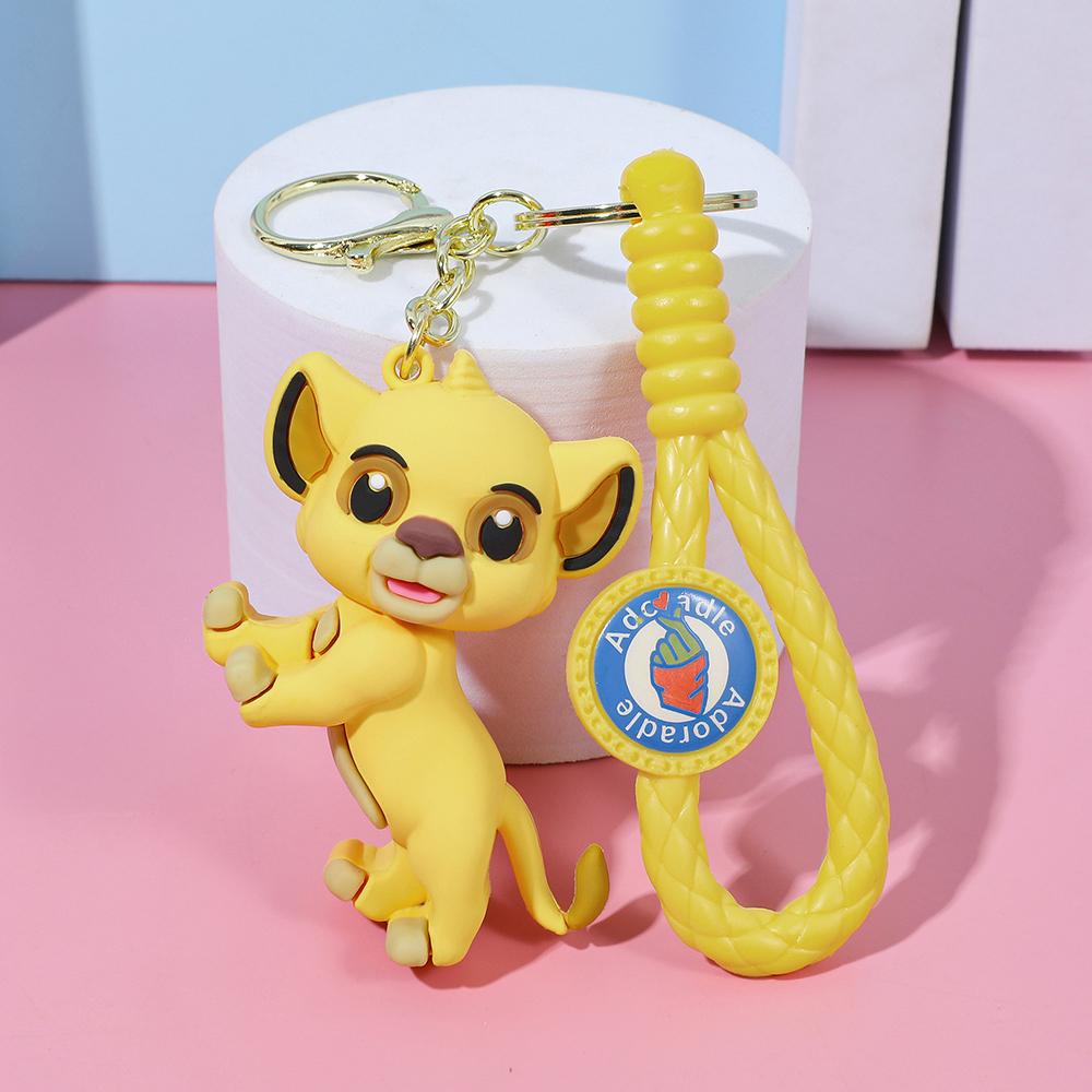 Anime Lion King Simba Cartoon Keychain Cute Bag Hanging Pendant Backpack Earphone Case Decoration Accessories Car Keyring Gifts 5cm