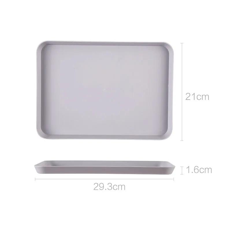 

Прямоугольный пластиковый поднос для хранения в скандинавском стиле для домашней кухни, поднос для фруктов и десертов, органайзер для хранения обеденных тарелок, кухонные принадлежности