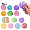 Dumpling Stress Ball 12Pcs Relief Squeeze Toy with Steamer Clear Glitter Steamed Bun Adult Reducer Sensory Soft Stretchy Fidget Party Favors Reliever