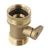 2 Pack Brass Garden Hose Shut Off Valve Garden Faucet Hose Tap Water Adapter Connector For Garden Hoses RVs Lawn Sprinklers
