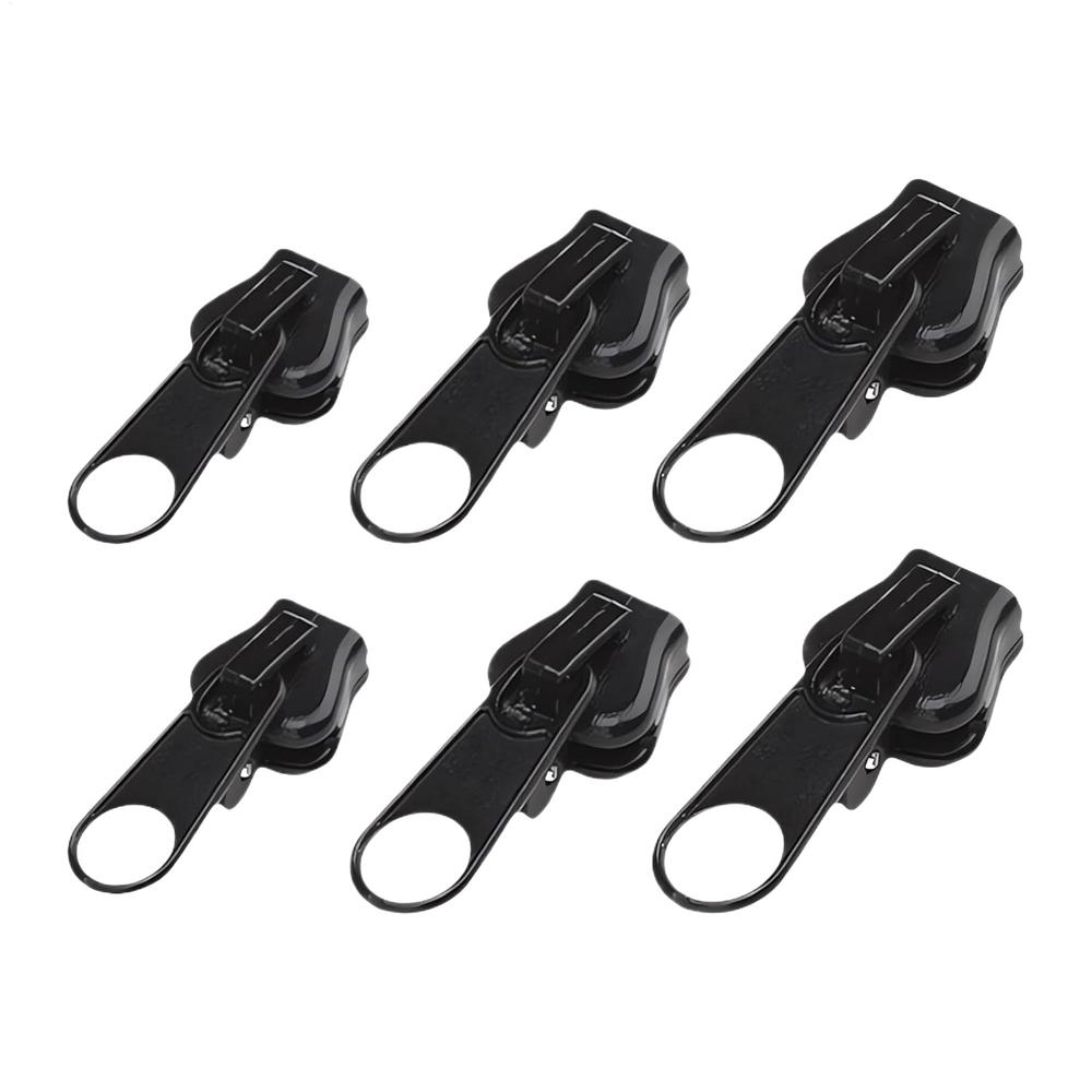 

6Pcs Universal Zipper Pull Replacement Kit Metal Backpack Zipper Heads Repair Parts for Jackets, Coats, Luggage, Suitcases, Tent
