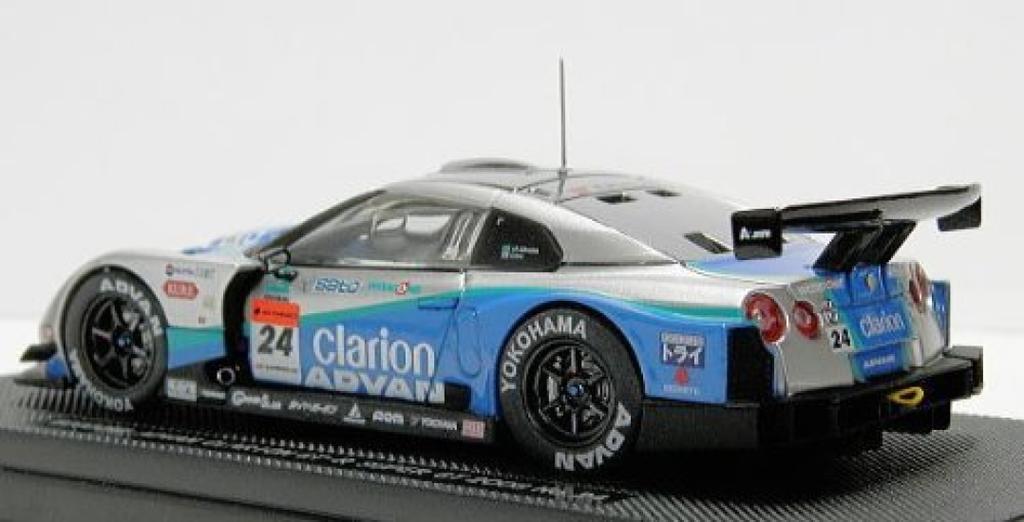 Ebro Wood One Advan Clarion Super GT500 2008 Finished Product 1/43 GT-R #24 Silver/Blue