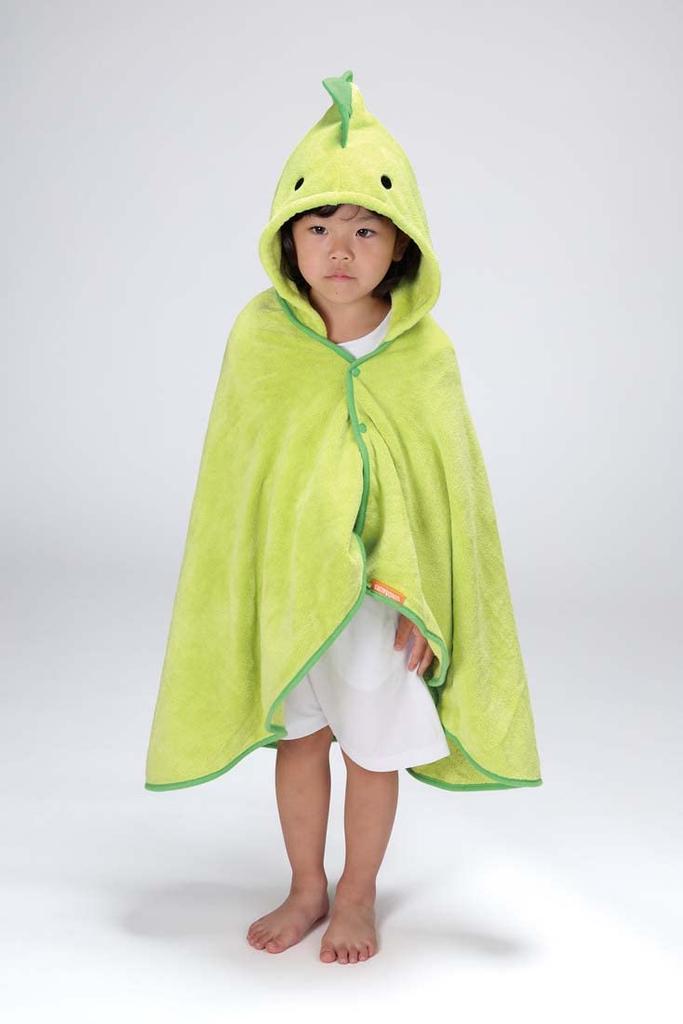 Skater Hooded Bath 108 X 92 Dinosaur Kids' Poncho, Moisture-Wicking, Quick-Drying, Cm, Design, BPO1-A