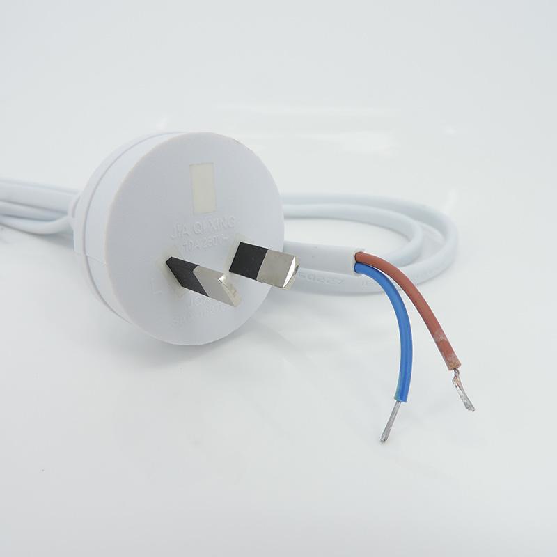 Kabel zasilający AC 220V 2-pinowy wtyczka UK AU 1,8m z wyłącznikiem, kabel zasilający, adapter, biały przewód do lampy LED