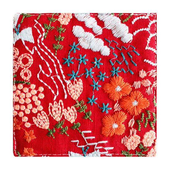 

Yousheng Embroidered Double-Layer Coaster Heat-Resistant Non-Slip Table Mat for Cups Plates Reusable Elegant Kitchen Dining Decor for Home Restaurant E