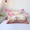Horse Three-Piece Flower 3D Digital Printing Quilt Cover Bed Sheet Pillowcase Bedding Kit