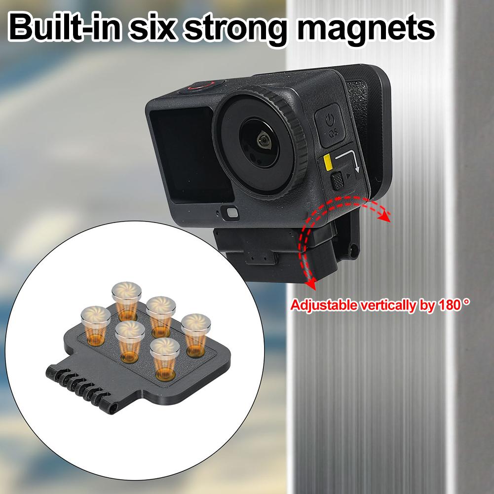 Magnetic Backplate Base Stand Bracket For DJI Action 6 Camera Accessories Multi-Angle Adjustment Quick Release Adapter Mount