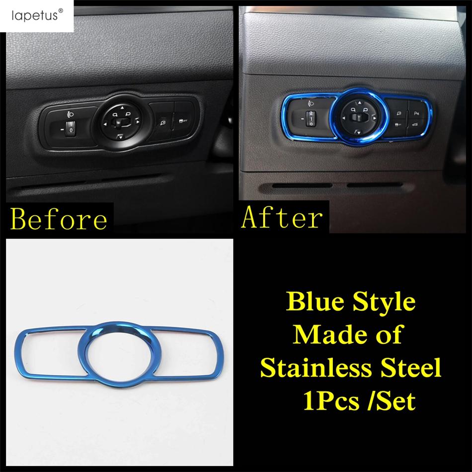 

Car Head Light Lamp Control Switch Frame Decoration Cover Trim For Chery Tiggo 3 7 8 3X 5X 2016 - 2018 Accessories Interior Kit Blue Style