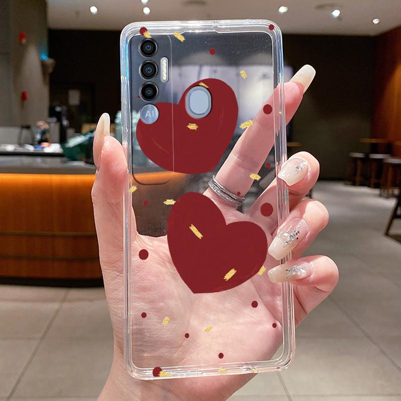 For Tecno Spark 7 Pro 8 8p 8t 9T (India) Cases Butterfly Phone Cover Spark7 7T 7Pro Bag Soft Silicone Transparent TPU Jelly Case