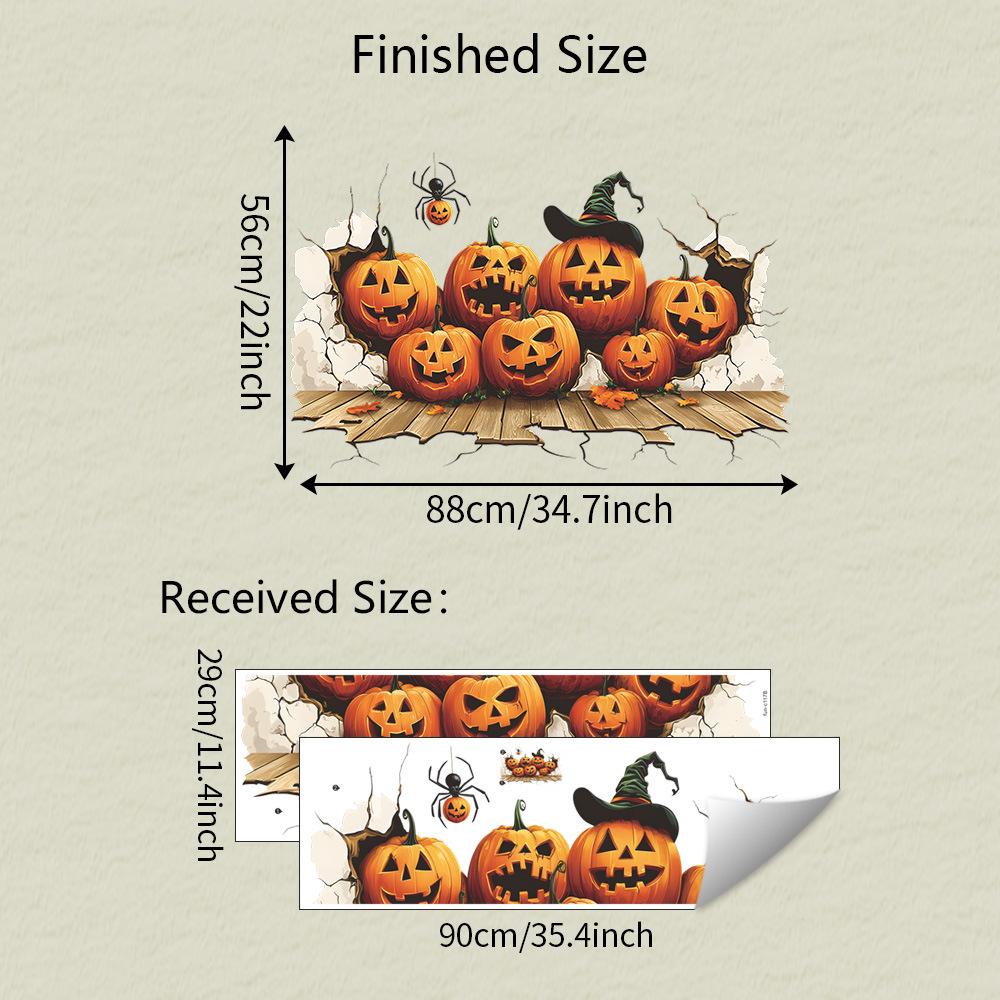 

Хэллоуин Мультяшная Тыква Спальня Гостиная Домашняя Атмосфера Украшение Наклейки на Стену
